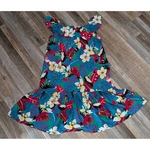 Vintage 1970s David Brown Boutique Toucan Tropical Patio Dress, With Pockets! M